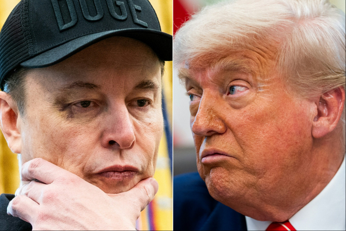 Elon Musk (à esq.) e Donald Trump (à dir.)