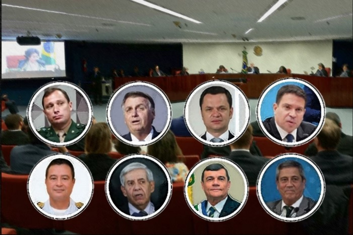 Réus da ação penal que investiga suposta tentativa de golpe em 2022 (Arte sobre foto de Rosinei Coutinho/STF) Réus da ação penal que investiga suposta tentativa de golpe em 2022/Arte sobre foto de Rosinei Coutinho/STF